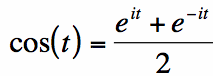 cosine is sum of complex exponentials